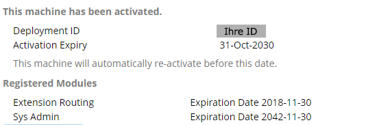 System Admin - Activation
