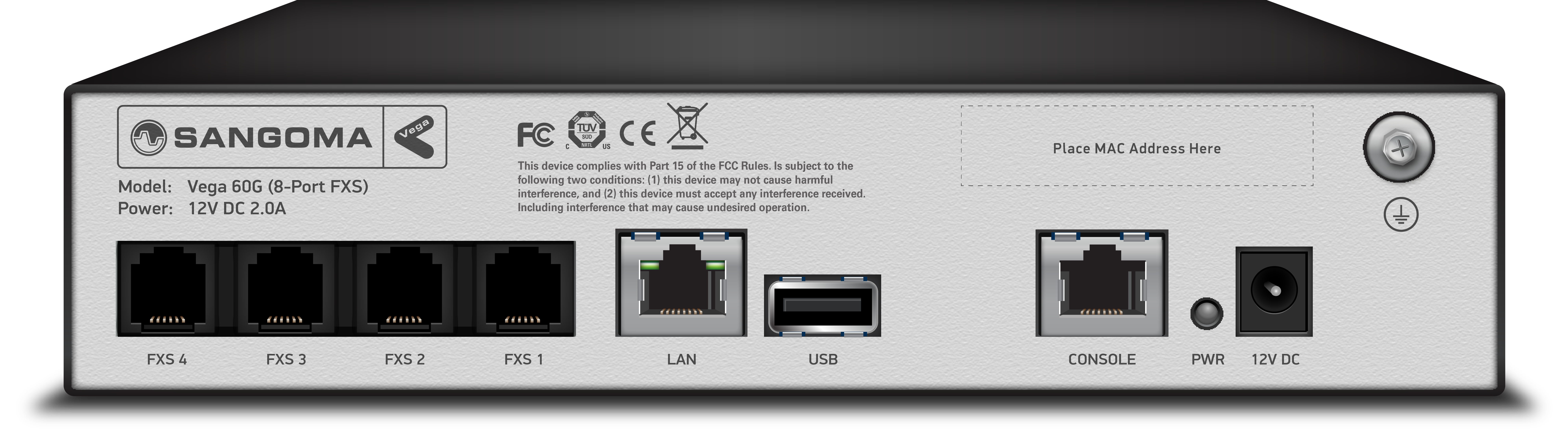 Sangoma Vega 60G Rückansicht