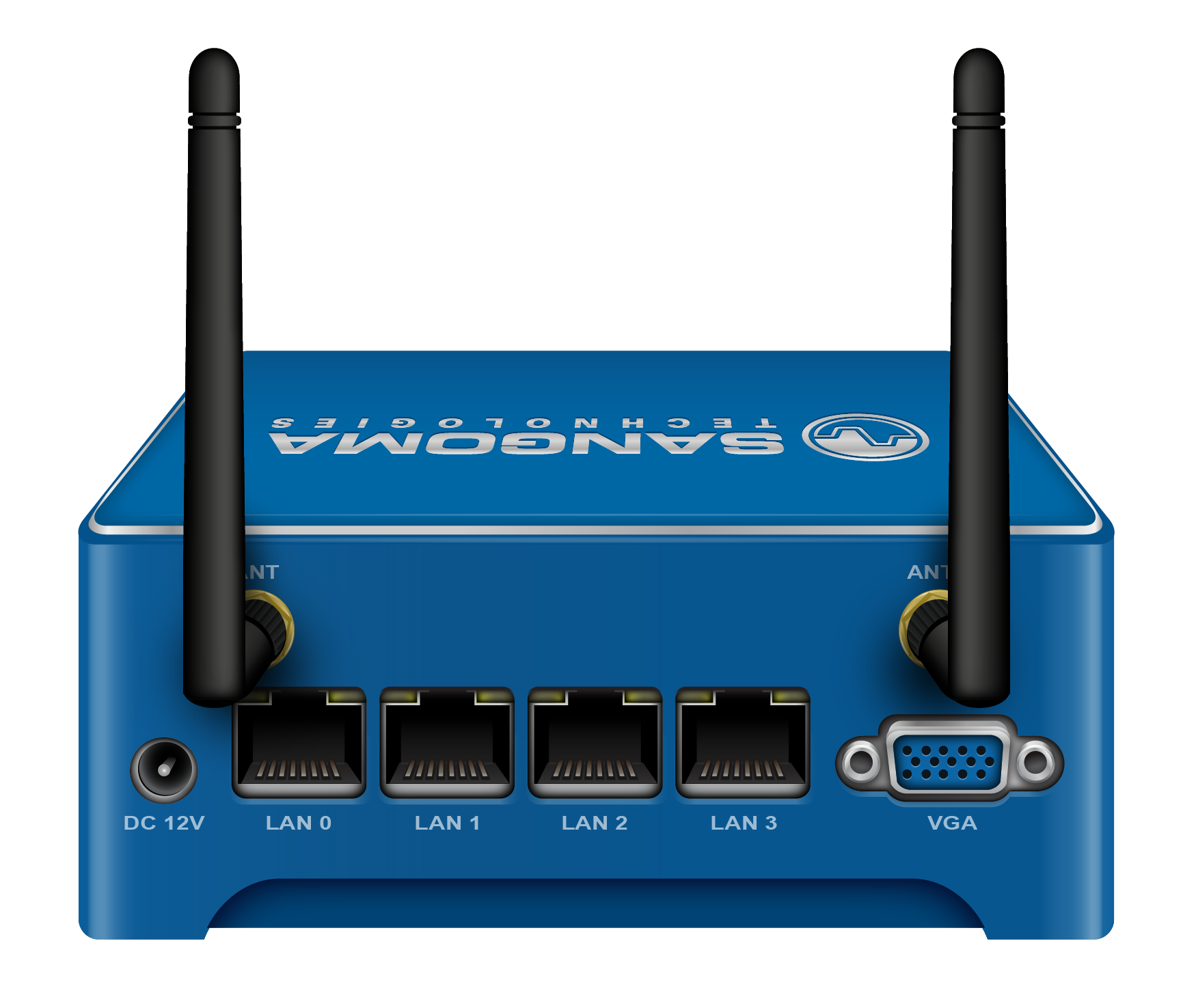 Sangoma FreePBX 40 mit Antennen von hinten